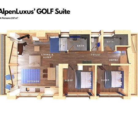 Sportlodge' Golf Suite - Natural Pool, Whirlpool & Sauna By Alpenluxus Appartements Kleinboden エクステリア 写真